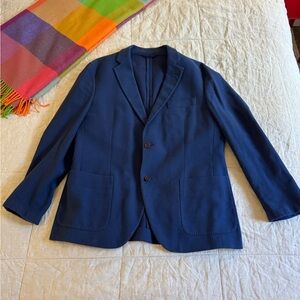 Men's Classic Navy Two-Button Blazer
